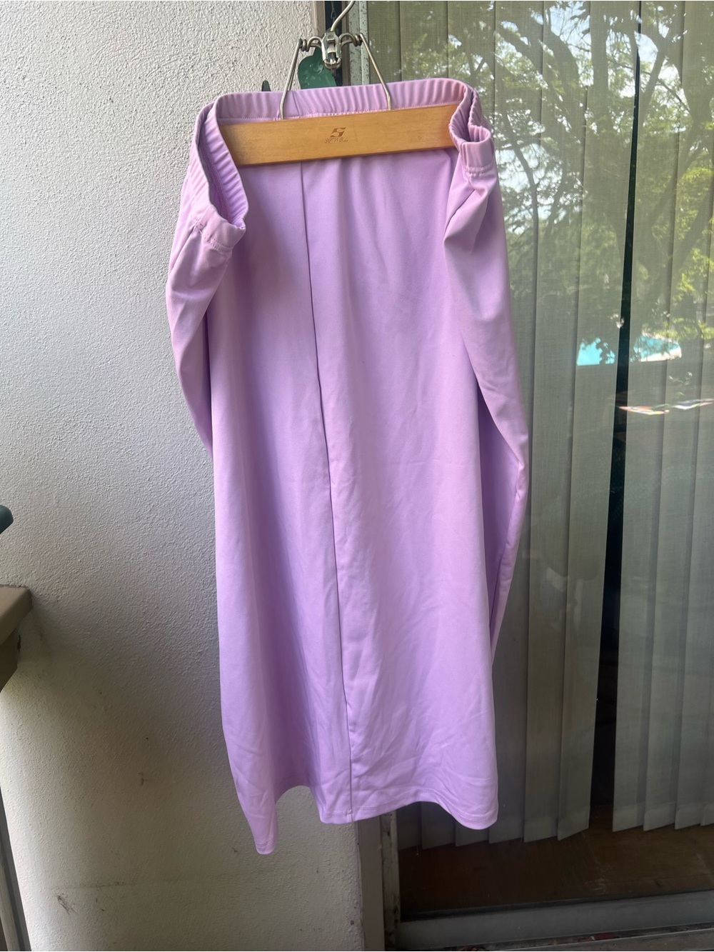 Lilac Maxi Skirt - Soft Stretch Fabric - 1X plus size elastic waist, easy care